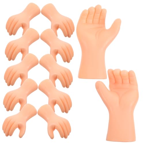 HEMOTON 6 Paare Realistische Puppenhände Ersatzteile Detailgetreue Kunststoff Miniatur Hände DIY Doll Making Zubehör für Puppenbau und Kreative Bastelprojekte von HEMOTON