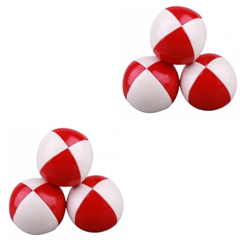 HEMOTON 6 STK PU-Ball Jonglierbälle für Anfänger Kinderfreundliche Jonglierbälle Taschen jonglieren Jonglierausrüstung Handjonglierbälle Spielzeug gewidmet Jonglierball magischer Ball rot von HEMOTON
