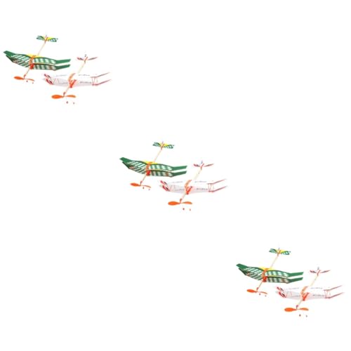 HEMOTON 6 STK Segelflugzeug für Kindermaterialien Spielzeug-Segelflugzeug 3D-Flugzeug-Puzzle Modelle Spielset aus Holz Segelflugzeug DIY Materialien Modell Segelflugzeug hölzern Schleuder von HEMOTON