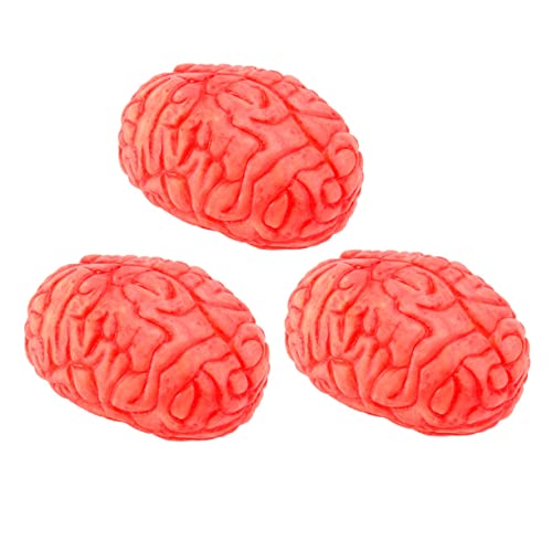 HEMOTON 6 Stck. Teiliges Halloween Deko Simulierte Menschliche Gehirne aus Vinyl Realistisch Gruselig für Party Bühnenperformance Dekoration und Unterrichtsmodell von HEMOTON