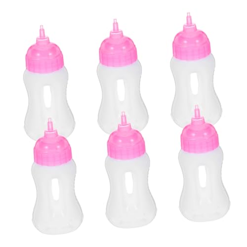 HEMOTON 6 Stück Babyflasche Miniatur Milchflaschen Kindergeschenk Kinderfütterungswerkzeug Miniatur Saftflaschen Miniatur Puppenflaschen Puppenfutterflasche Kinder Pädagogische von HEMOTON
