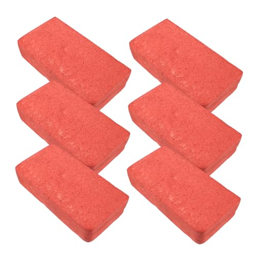 HEMOTON 6 Stück Filmrequisiten Ziegel Gefälschte Ziegel Spielzeugziegel Miniatur Roter Gefälschte Bausteine Halloween Performance Requisite Straßen Gimmick Zauberer Zubehör von HEMOTON