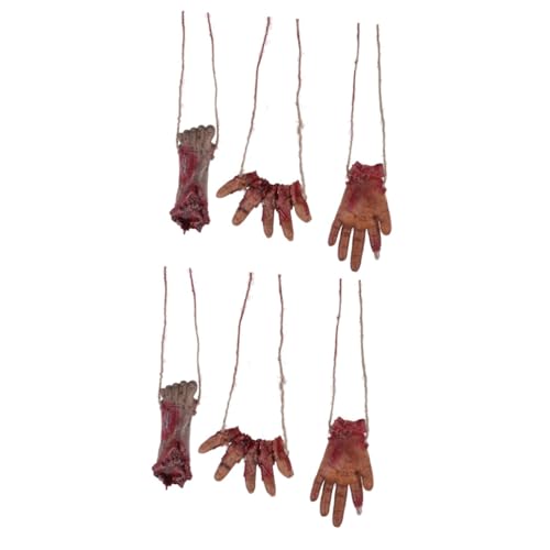 HEMOTON 6 Stück Gebrochene Fingerkette Halloween-Trick Halloween-Horror-Requisite von HEMOTON