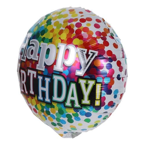 HEMOTON 6 Stück Happy Birthday Helium Ballons aus Aluminiumfolie Runde Polyesterfolie Leichte Partydekoration Einfache Befüllung Schwebende Geburtstagsdekoration für Innen und Außen HEMOTON 6 Stück Happy Birthday Helium Ballons aus Aluminiumfolie Runde Polyesterfolie Leichte Partydekoration Einfache Befüllung Schwebende Geburtstagsdekoration für Innen und Außen von HEMOTON