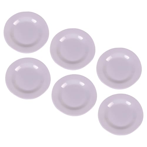 HEMOTON 6 Stück Imitationsteller Mini Szenenlayout Requisiten Mini Verzierungen Mini Tablett Mini Tablett Für Mini Puppengeschirr Kleiner Teller Kleines von HEMOTON