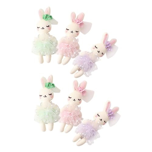 HEMOTON 6 Stück Kaninchenpuppe Kaninchen-Miniatur Kleidung Kaninchen Handgemachter Hase Bastelt Stirnband-Kaninchen-Ornament Kaninchenmaterial Zum Selbermachen Pp Baumwolle von HEMOTON