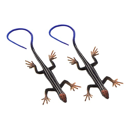 HEMOTON 6 Stück Künstliche Eidechsenfigur Realistisches Reptilienmodell aus Langlebigem Kunststoff Detailgetreues Tiermodell Lustiges zum Erschrecken und Dekoratives Ornament für Büro von HEMOTON