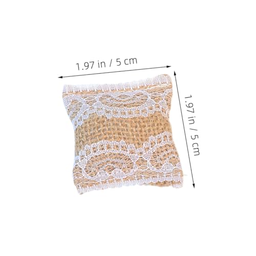 HEMOTON 6 Stück Maßstab Mini Kissen für Puppenhaus Sofa Bett Stuhl Dekoration Weiche Baumwoll Polster für Miniaturmöbel Zubehör von HEMOTON