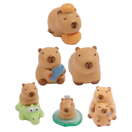 HEMOTON 6 Stück Mikrolandschaft Wasserschwein Miniatur-landschaftsdekoration Figur Capybara Party Dekorationen Tiermodell-Ornamente Simulation Von Tierornamenten Harz HEMOTON 6 Stück Mikrolandschaft Wasserschwein Miniatur-landschaftsdekoration Figur Capybara Party Dekorationen Tiermodell-Ornamente Simulation Von Tierornamenten Harz von HEMOTON