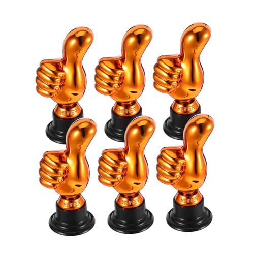 HEMOTON 6 Stück Mini Kunststoff Daumen Pokale Trophäen für Party Preise Sport Auszeichnungen Spiel Belohnungen Kompakt Pflegeleicht Kreative Auszeichnungsspiel Deko Wiederverwendbar von HEMOTON