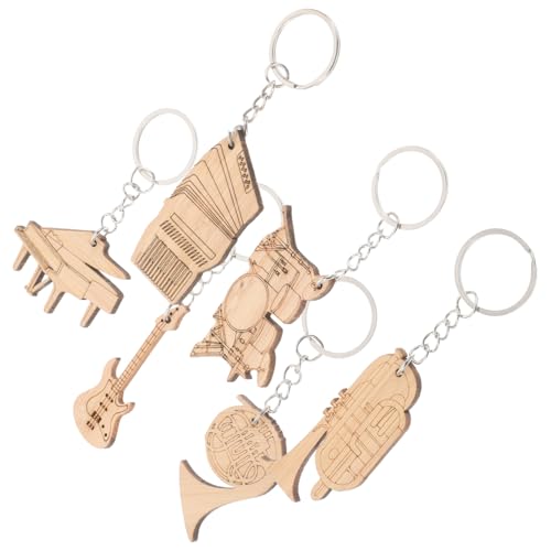 HEMOTON 6 Stück Musikinstrument Schlüsselanhänger Schlüsselanhänger Fondant Zubehör Taschen Schlüsselanhänger Souvenir Schlüsselanhänger Musik Schlüsselanhänger Rucksack von HEMOTON