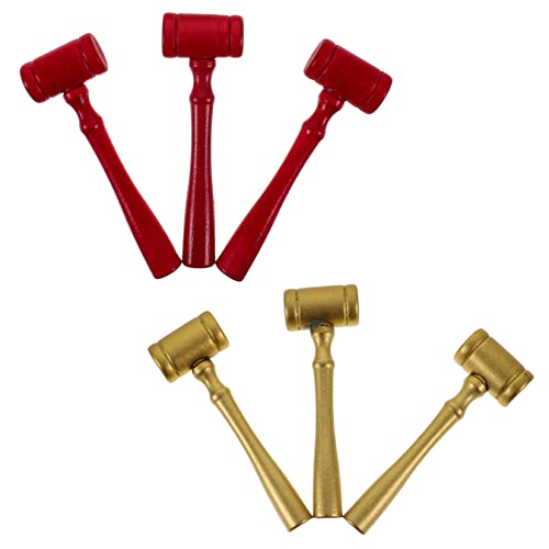 HEMOTON 6 Stück Richterhammer Basteln Für Anwalt Anwalt Auktion Hammer Gerichtshammer Der Hammer Kinderspielzeug Richterkostüm Menschen Stiel Hammer Richter von HEMOTON