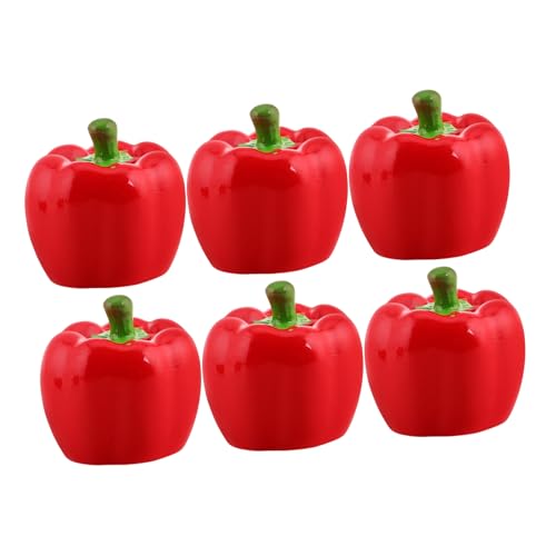 HEMOTON 6 Stück Simulierte Chili Ornamente Paprika Künstliche Lebensmittel Zur Präsentation Winzige Figuren Chili Dekorationen Chili Pfeffer Miniaturen Figuren Lebensmittel Chili HEMOTON 6 Stück Simulierte Chili Ornamente Paprika Künstliche Lebensmittel Zur Präsentation Winzige Figuren Chili Dekorationen Chili Pfeffer Miniaturen Figuren Lebensmittel Chili von HEMOTON