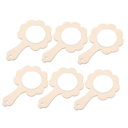 HEMOTON 6 Stück Teiliges DIY Unvollendete Holzhandspiegel Bastelset Basteln für Mädchen Kreative Mini Spiegel Zubehör für Kindergarten und Familienzeit HEMOTON 6 Stück Teiliges DIY Unvollendete Holzhandspiegel Bastelset Basteln für Mädchen Kreative Mini Spiegel Zubehör für Kindergarten und Familienzeit von HEMOTON