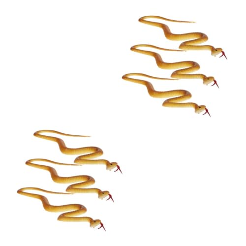 HEMOTON 6 Stück Teiliges Realistische Weiche Gummischlangen Flexible Simulation aus Kunststoff Gruselige Schlangenrequisiten für Halloween Aprilscherz und Partyspaß Leicht und Kompakt von HEMOTON