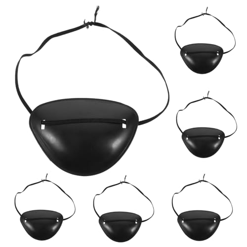 HEMOTON 6 Stück Verstellbare Piraten Augenklappen aus Elastischem Bequemem Material für Halloween Party Cosplay und Rollenspiele Schwarze Augen Masken für Kostüme und Mottopartys HEMOTON 6 Stück Verstellbare Piraten Augenklappen aus Elastischem Bequemem Material für Halloween Party Cosplay und Rollenspiele Schwarze Augen Masken für Kostüme und Mottopartys von HEMOTON