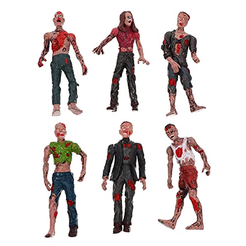 HEMOTON 6 Stück Zombie Puppenspielzeug Halloween Detaillierte Walking Dead Spielzeuge Zombiefiguren Miniaturen Zombiespielzeug Zombiefigur Zombiestatue Zombiespielzeug Terror von HEMOTON