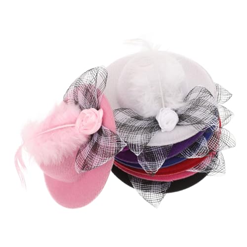 HEMOTON 6 Stücke Mini Zylinder Polyester Mini Phantasie Hut Menschlichen Händen Kleine Hut Miniatur Winzige Hüte von HEMOTON