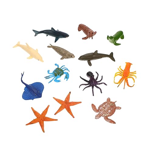 HEMOTON 60 STK Meereslebewesen-Modell Spielzeug Meerestiere Lehrmittel Meerestiere unter der Meereslebewesenfigur Meerestiere Requisiten Spielzeuge Delfinspielzeug Modelle von Meerestieren von HEMOTON