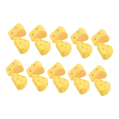 HEMOTON 60 Stück Simulierter Käse Mini-Fake-Food Fake-käse-Dekoration Falsche Käsekuchen Miniatur-kunstkäse Gefälschte Kuchen Mini-kunstkäse Bastelzubehör Selber Machen Yellow Plastik von HEMOTON