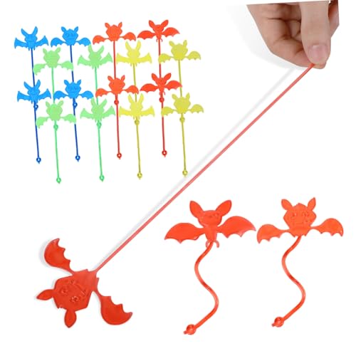 HEMOTON 60 Stück Teiliges Halloween Fledermäuse Klebrige Dehnbare Spielzeuge für Kreative Gruselige Partyspaß Accessoires Sensorische Fidgets Toys für Teenager Tragbare Scherzartikel für von HEMOTON