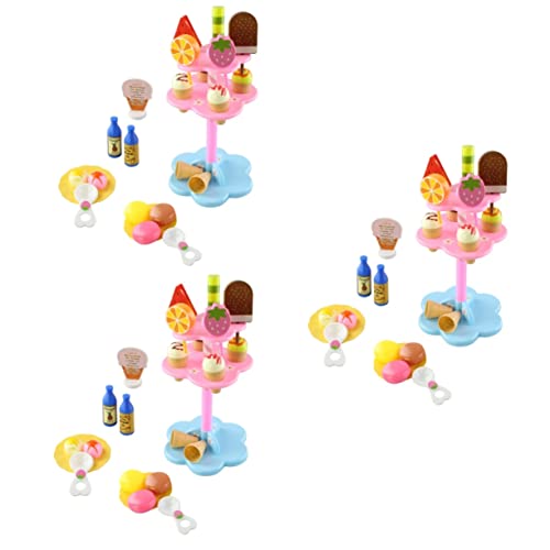 HEMOTON 66 STK Puppenhaus-Dessert Küchenspielzeug zum Spielen Lebensmittelgeschäft Spiel Essen künstliche Eiswaffel Spielzeug für Kinder Dessert-EIS Nachtisch einstellen von HEMOTON