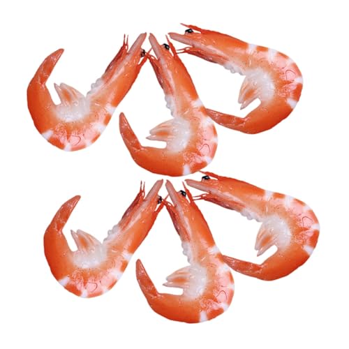 HEMOTON 6Pcs Garnelenmodell Meeresfrüchte-Modellspielzeug simulierte Rohe Garnelen Faux vegetarisch Attrappe-Garnele Garnelendekoration simulierte Garnelen künstliche Nahrung PVC rot HEMOTON 6Pcs Garnelenmodell Meeresfrüchte-Modellspielzeug simulierte Rohe Garnelen Faux vegetarisch Attrappe-Garnele Garnelendekoration simulierte Garnelen künstliche Nahrung PVC rot von HEMOTON