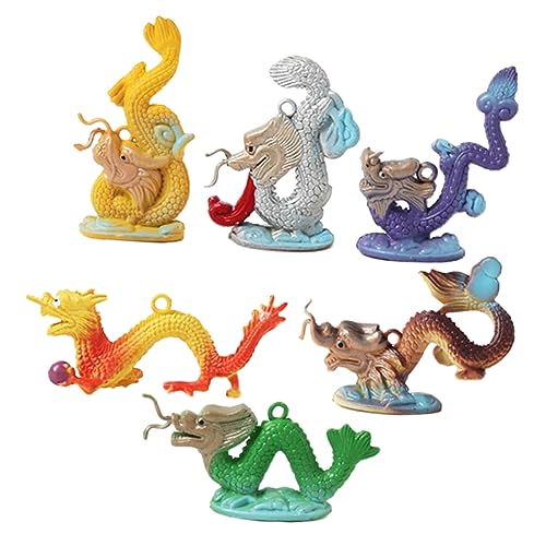HEMOTON 6St Drachenfiguren Drachen Ornament PVC Drachen Dekoration Jahr des Drachenmaskottchens Mini-Drachenskulptur Miniatur-Drachenschmuck Drachenförmige Dekorationen HEMOTON 6St Drachenfiguren Drachen Ornament PVC Drachen Dekoration Jahr des Drachenmaskottchens Mini-Drachenskulptur Miniatur-Drachenschmuck Drachenförmige Dekorationen von HEMOTON