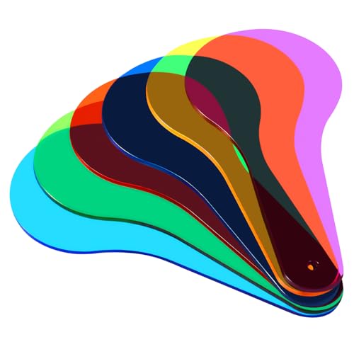 HEMOTON 6St Farbige durchscheinende Folie Physik für Kinder Color Changing Kinderspielzeug Beleuchtung Lernen spielzeuge Gel Farbpaddel Farbfilter Paddel mischen Spielzeugset Lerntafel Abs von HEMOTON