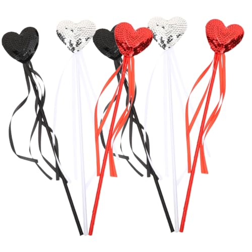 HEMOTON 6St Liebe Zauberstab Party Seifenblasenstäbe Dekorationen Feenstäbe für Blasen für Fairy Wand spielsachen spielwaren dekorative Hexenstäbe tragbare Feenstäbe Stoff von HEMOTON