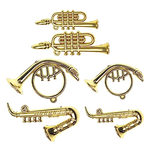 HEMOTON Mini-saxophonmodelle 6-teiliges Miniatur-instrumenten-kit Für Puppenhaus- Und Pädagogisches Spielzeug von HEMOTON