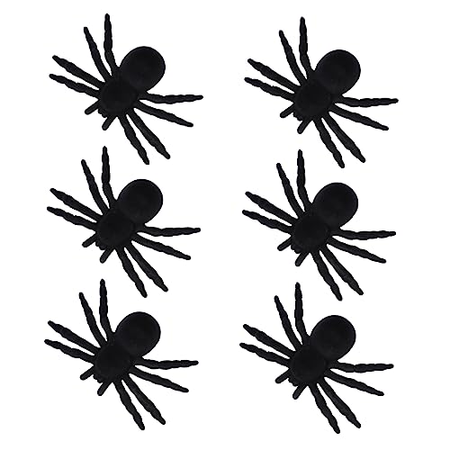 HEMOTON 6St Simulation Spinnen Dekoration gefälschter Hundekot Spinnennetz Halloween Party Deko Halloween Horror deko Festival gefälschte Spinnenverzierung Halloween-Requisiten Beflockung von HEMOTON