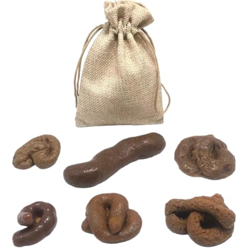 HEMOTON 6St Simulierter weicher Stuhl Trick Hundekot Halloween-Enten Poop-Streich Halloween Halloween assecoires realistisches gefälschtes Poop- Halloween-Fake-KOT von HEMOTON