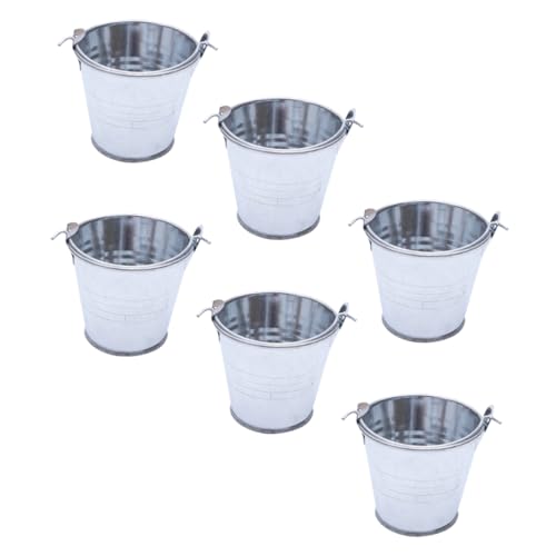 HEMOTON 6St Weißblechfass Chip-Eimer Deckel matschig Aufbewahrung von Stofftieren Zinn blumenbank Storage Boxes wischeimer Desktop-Mini-Eimer Kompakter Blumentopf aus Eisen Einfügen Silver HEMOTON 6St Weißblechfass Chip-Eimer Deckel matschig Aufbewahrung von Stofftieren Zinn blumenbank Storage Boxes wischeimer Desktop-Mini-Eimer Kompakter Blumentopf aus Eisen Einfügen Silver von HEMOTON