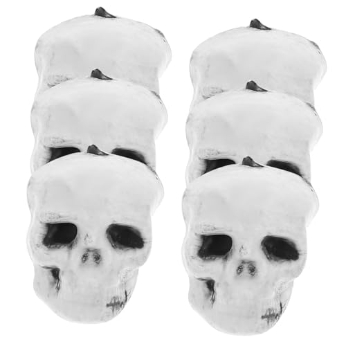 HEMOTON 6St lebensechter Schädelkopf Gruseliges Halloween- Halloween-Vasenfüller Halloween Party Halloween Dekoration künstliche Schädelverzierung künstliche Schädeldekoration Plastik von HEMOTON