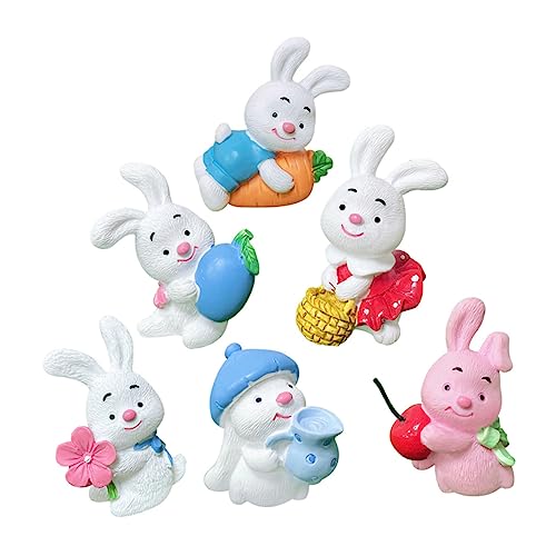 HEMOTON 6Stücke Hasenfigur Tortendeko Bunny Cake Topper Für Geburtstagsfeiern Deko Für Auto Robuste Resin Figuren Für Ostern Und Partys HEMOTON 6Stücke Hasenfigur Tortendeko Bunny Cake Topper Für Geburtstagsfeiern Deko Für Auto Robuste Resin Figuren Für Ostern Und Partys von HEMOTON
