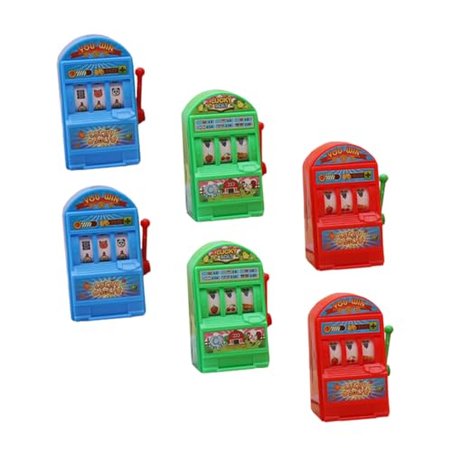 HEMOTON 6St Lotteriemaschine Spielzeug fokussiert Bingo-Spiele Unterhaltungs-Brettspiel Einarmiger Bandit Kinder versorgen Spielautomat aus Kunststoff Mini Produkte für Kinder Eltern-Kind von HEMOTON