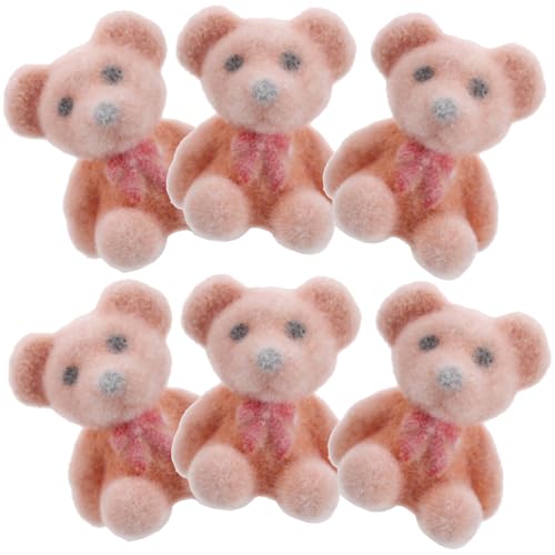 HEMOTON 6st Mini-bärpuppe Babyparty-Souvenirs Kleiner Ausgestopfter Bär Mini-kuscheltiere Masse Bären-partygeschenke Für Die Babyparty Mini-abschluss-stofftier Plastik Light Brown von HEMOTON