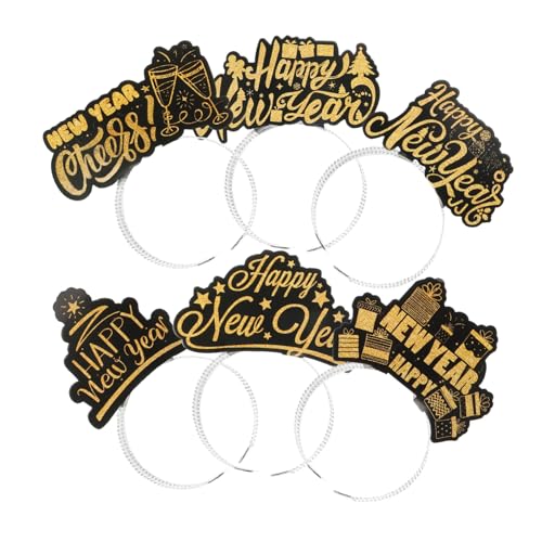 HEMOTON 6st Neues Jahr Stirnband Haarband Festliche Tiara Des Neuen Jahres Silvester-party-accessoires Kopfschmuck Verkaufsstand Kopfbedeckung Frohes Neues Stirnband Poster Kostüm Papier HEMOTON 6st Neues Jahr Stirnband Haarband Festliche Tiara Des Neuen Jahres Silvester-party-accessoires Kopfschmuck Verkaufsstand Kopfbedeckung Frohes Neues Stirnband Poster Kostüm Papier von HEMOTON