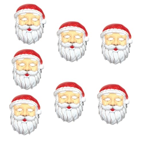 HEMOTON 7 Stk leuchtende Maske mask kinder masken Weihnachtsgesichtsabdeckung Weihnachtsmann-Masken Party-Masken-Requisite Maskenstütze Weihnachten Requisiten Die Plastik Weiß von HEMOTON