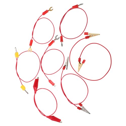 HEMOTON 7 Stücke Physik Experiment Draht mit Krokodilklemmen Bananenstecker für Schüler Lernspielzeug Elektroschaltkreis Bausatz für Labor und Experimente HEMOTON 7 Stücke Physik Experiment Draht mit Krokodilklemmen Bananenstecker für Schüler Lernspielzeug Elektroschaltkreis Bausatz für Labor und Experimente von HEMOTON