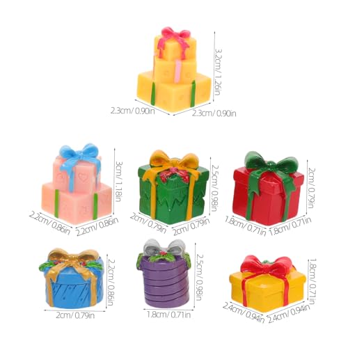 HEMOTON 7 Stück Teiliges Miniatur Resin Handgefertigte Miniatur Geschenkschachteln Bunte Xmas Deko Vielseitige Mini Geschenkboxen für DIY Basteln und HEMOTON 7 Stück Teiliges Miniatur Resin Handgefertigte Miniatur Geschenkschachteln Bunte Xmas Deko Vielseitige Mini Geschenkboxen für DIY Basteln und von HEMOTON