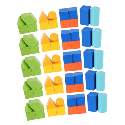 HEMOTON 70 Stück Geometrische Modelle Teiliges für Kindergarten und Vorschule Interaktive Formen Kreativität und Räumlichem für Mathematik Lernspielzeug HEMOTON 70 Stück Geometrische Modelle Teiliges für Kindergarten und Vorschule Interaktive Formen Kreativität und Räumlichem für Mathematik Lernspielzeug von HEMOTON