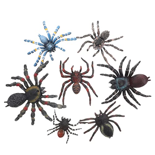 HEMOTON 7St Simulationsspinne Spinnentrick realistische Spinne Halloween-Spinne Spinnen Halloween Spinnen Halloween Spider Halloween-Foto-Requisiten Streich Spinnenmodell Plastik von HEMOTON
