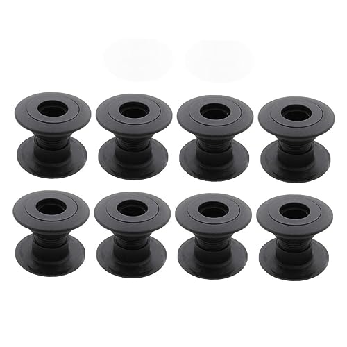 HEMOTON 8 Pcs Schwarz Fußball Hund Fußball Pp Tisch Fußball Lager Stange Maschine von HEMOTON