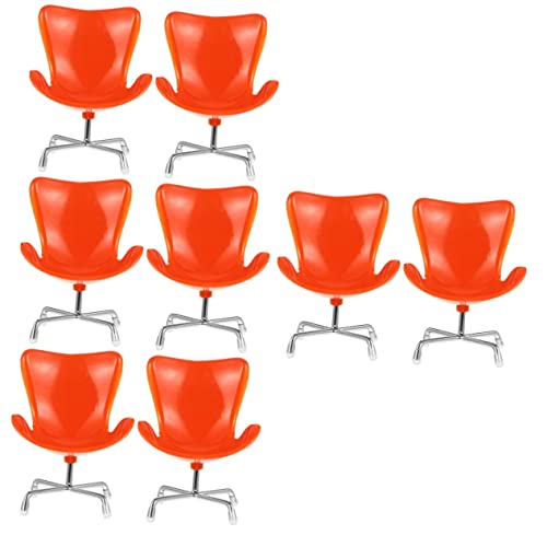 HEMOTON 8 STK Egg-Stuhl-Sessel Miniatur-Sessel Miniatur-schaukelstuhl Skulpturen Wohnkultur Verstellbarer Schaukelstuhl Simulationsstuhl Mini-dekor Puppe Kind Plastik Spielzeugzimmer Möbel von HEMOTON
