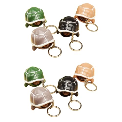 HEMOTON 8 Stk Vent Squeeze Cuckold Schlüsselanhänger mit Kopfknallschildkröte Mini-Schildkröten-Figuren-Spielzeug Massenspielzeug Schlüsselbund Schildkröten-Taschenanhänger von HEMOTON
