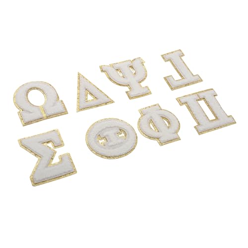 HEMOTON Elegante Griechische Alphabet-aufnäher Für Kleidung Mützen Und Taschen – Handgestickt Bastelzubehör HEMOTON Elegante Griechische Alphabet-aufnäher Für Kleidung Mützen Und Taschen – Handgestickt Bastelzubehör von HEMOTON