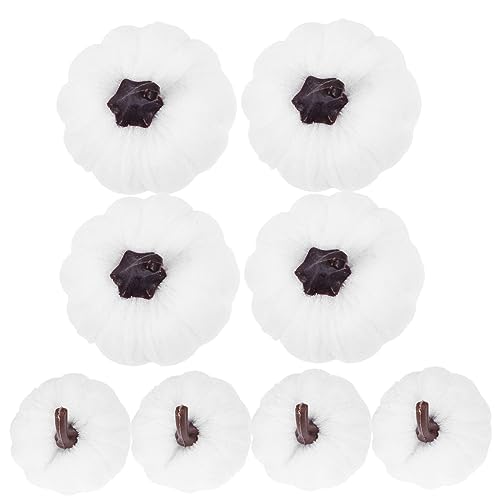 HEMOTON 8 Stück Halloween Kürbis Requisiten Kürbis Modell Halloween Schnitzkürbis Outdoor Halloween Kürbis Kürbisse Kürbisöl Künstliche Kürbis Dekoration Kürbislampe Aus von HEMOTON