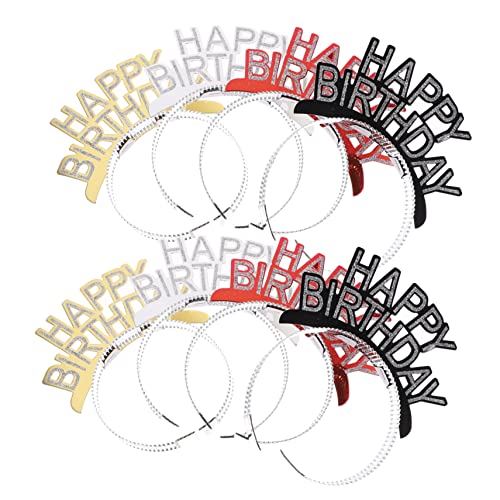 HEMOTON 8 Stück Teiliges Geburtstags Haarband für Festliche Kopfbedeckung in Gold Silber Schwarz und Rot für Geburtstagsfeiern und Kreative Fotos HEMOTON 8 Stück Teiliges Geburtstags Haarband für Festliche Kopfbedeckung in Gold Silber Schwarz und Rot für Geburtstagsfeiern und Kreative Fotos von HEMOTON